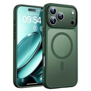 iPhone 17 Pro Green Magnetic Protective Phone Case With Screen Protectors
